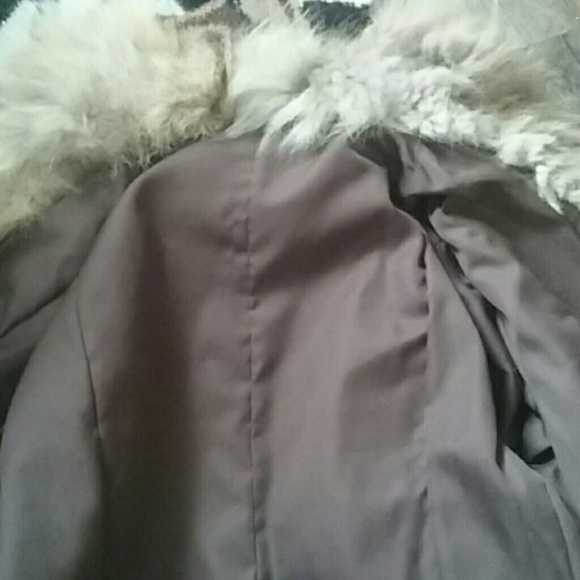 Genuine Rabbit fur fox collar coat - Picture 7 of 8